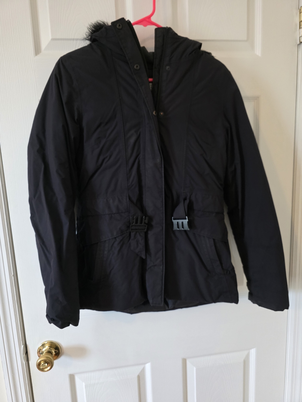 Women's Black Hooded Winter Coat